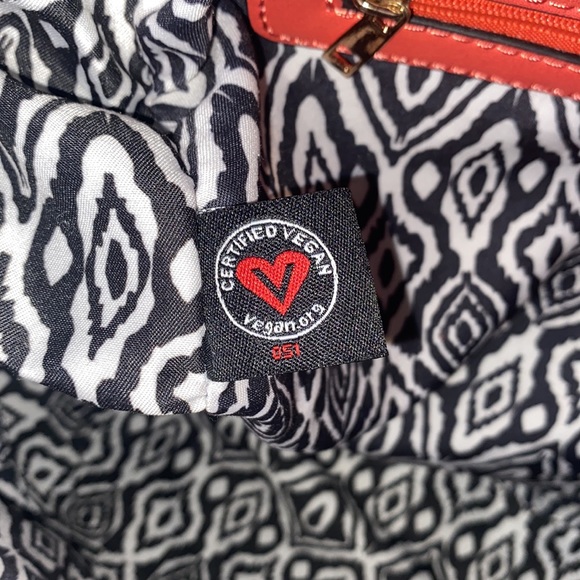 Urban Expressions Red/Orange Large Vegan Satchel Crossbody/Hand/Shoulder Bag - Picture 13 of 16